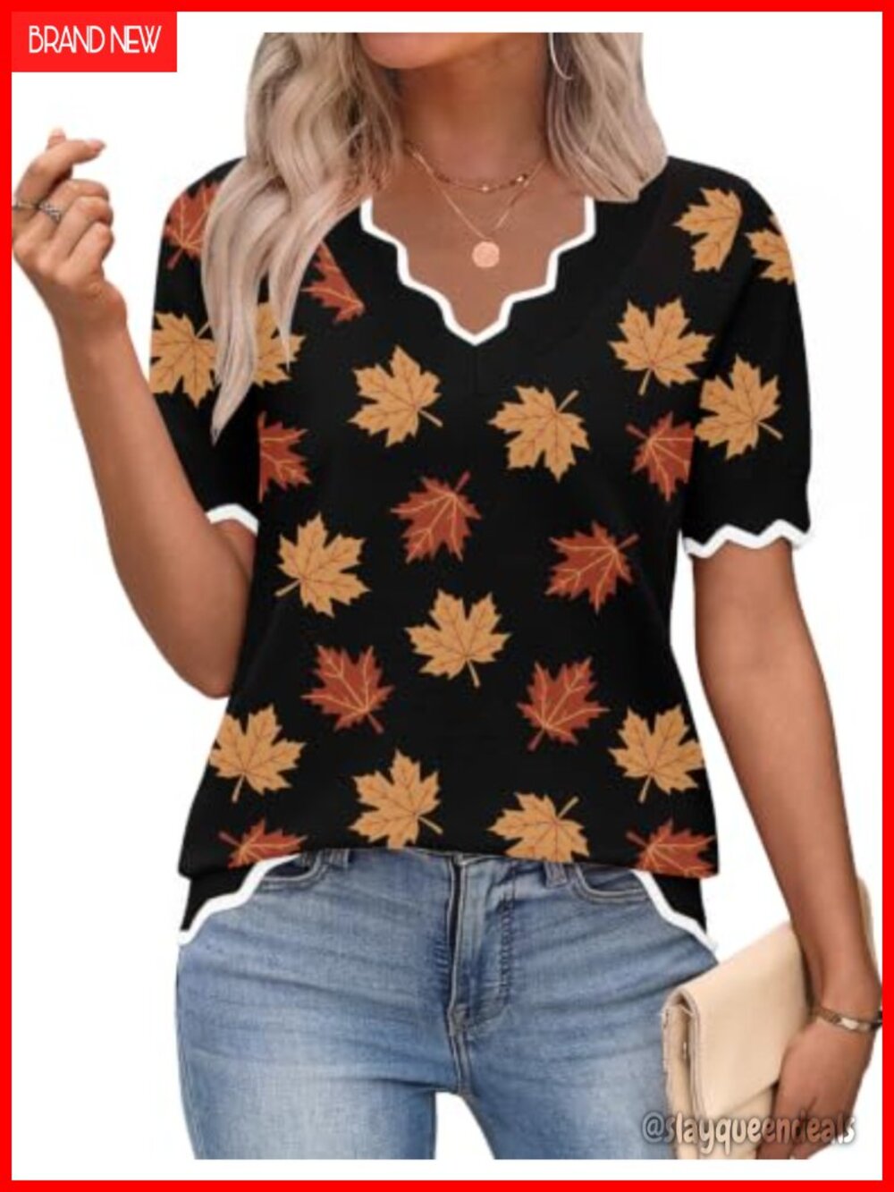 Short Sleeve V Neck Sweater 100% Viscose Lightweight Knit Top Dressy